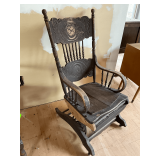 Antique rocker on rollers