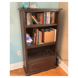 Wooden bookcase, CONTENTS NOT INCLUDED
