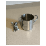 Pewter cup and fairy
