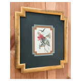 Framed and matted hummingbird print