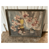 Magnolia and parrot print