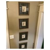 8 framed floral prints