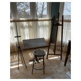 Easels, stool and draftsman