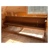 Wooden church pew