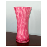 Art glass vase, 10" T.