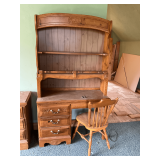 Wooden desk with book case 42" W x 18" D x 75" T