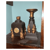 Peter Rabbit clock and candleholder