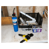 Plumbing tools, Pex crimper 3/8"-1", propane torch, PVC cement