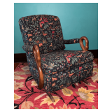 Vintage rocker with carved swan arms