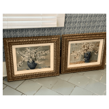 Pair of framed artwork, 23" W x 20" T.