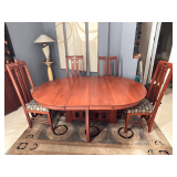 Canal Dover dining table and 4 upholstered seat chairs