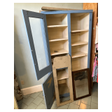 Wood cabinet project, vintage mirror