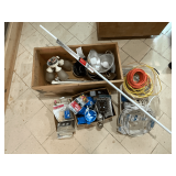 Electrical wiring, junction boxes, plate covers, ceiling fan