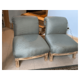 2 Wesley Hall overstuffed side chairs