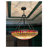 Stain glass hanging light fixture