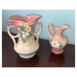 Pair of Hull vases, W6 - 7 1/2"