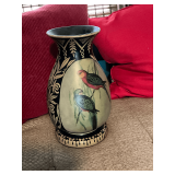 Ceramic parakeet vase