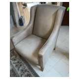 Upholstered leather like side chair