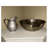 Stainless bowl, 16" W