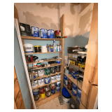 Contents of closet, paint, interior and exterior, some new