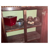 Candleholders, tray, Kleenex box, etc.