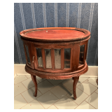 Antique side table with bevel glass, 31" W x  19 " D x 30" T