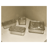 Glasbake and other glass refrigerator dishes