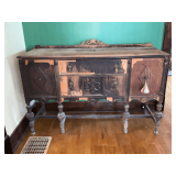 Vintage buffet, veneer is peeling