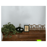 Art Deco style lamp, brass planter