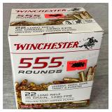 Winchester .22 LR 36 grain hollow point 555 +/- rounds