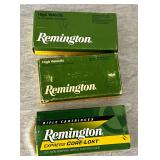 Remington 30-30, 30 rounds 150 grain and 11 rounds 170 grain.