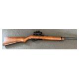 Ruger Model 1022 carbine, .22 LR, flip up front sight, 18" barrel, magazine fed, BSA red dot (not working)