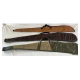 Three soft sided gun cases