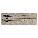 Lewis Speed Stick rods, Shakespeare rod with Zebco reel