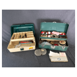 Union metal tackle box, Plano plastic box