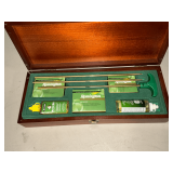 Remington gun cleaning kit in wooden box