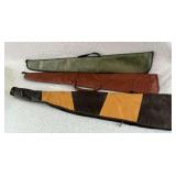 Three soft sided gun cases