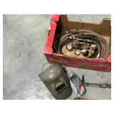 Meco cutting torch set, tips, helmet, etc.