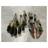 Craftsman & Klein screwdrivers, flat and phillips.