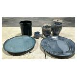 Group of artist signed pottery pieces