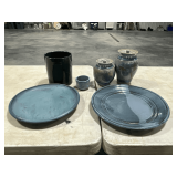Group of artist signed pottery pieces