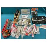 Craft supplies, saw blades, rotary PowrKraft tool, etc.