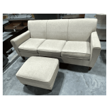 FlexSteel upholstered sofa and foot stool