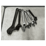 Adjustable wrenches 6" - 12" various brands.