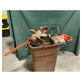 Black & Decker 20 volt hedge trimmer, weed trimmer