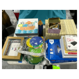 Seagate Backup Plus Slim hard drive and assortment of office supplies