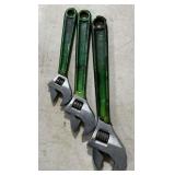 Diamond Tool adjustable wrenches, 8", 10" & 12"