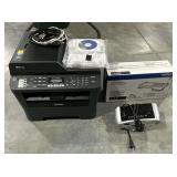 Brother TN-420 copier scanner printer FAX machine and Emerson projector clock