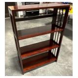 Wooden folding 4-tier shelf