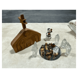 3 nativity sets and snowman trinket box